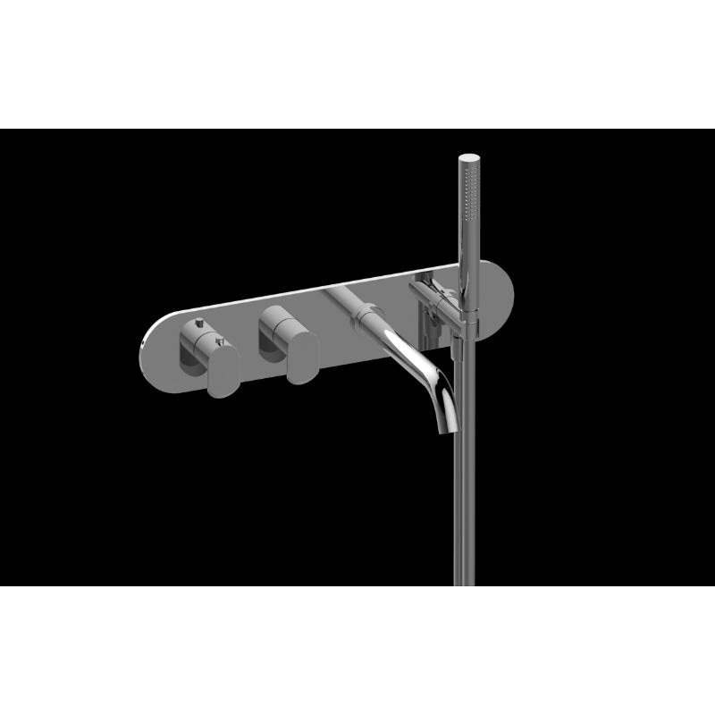 Graff GL7.690H-LM45E0-T Wall-Mounted M-Series Thermostatic System – Tub Spout and Handshower