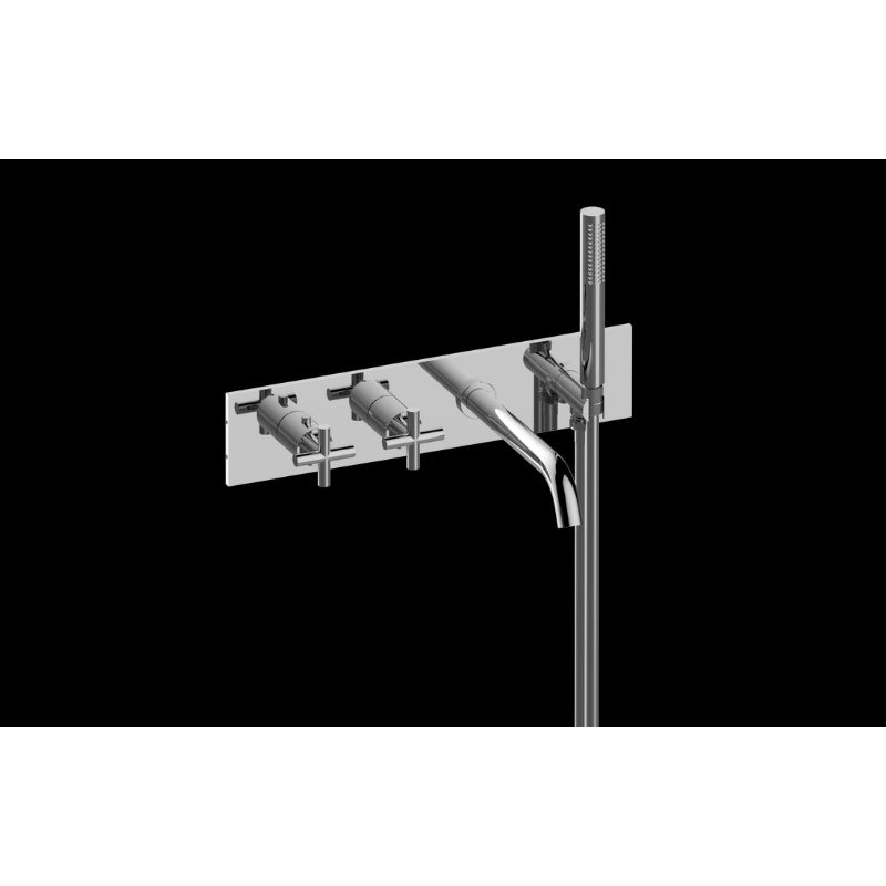 Graff GM7.690H-C17E0-T Wall-Mounted M-Series Thermostatic System – Tub Spout and Handshower