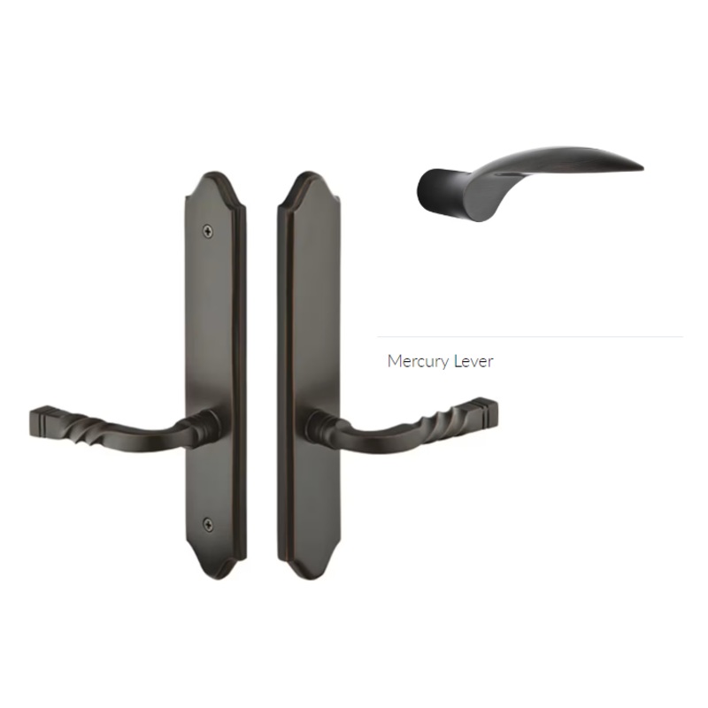 Emtek 1285MCLH Multi Point C2 , Dummy Pair , Concord Style , 2 x 10-1/2 , Mercury Lever , LH