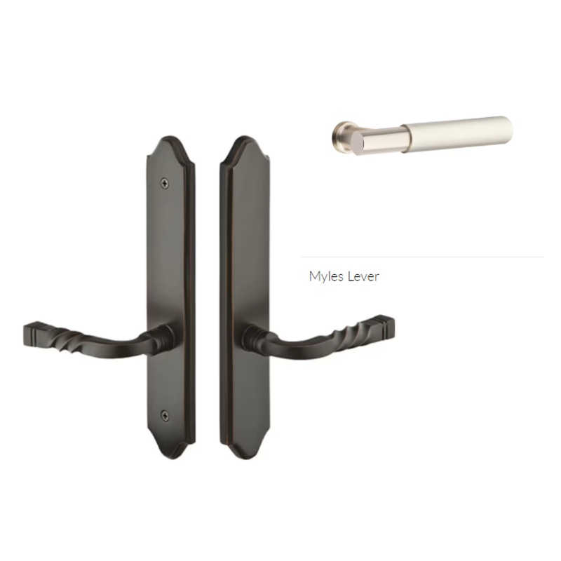 Emtek 1285MYLLH Multi Point C2 , Dummy Pair , Concord Style , 2 x 10-1/2 , Myles Lever , LH