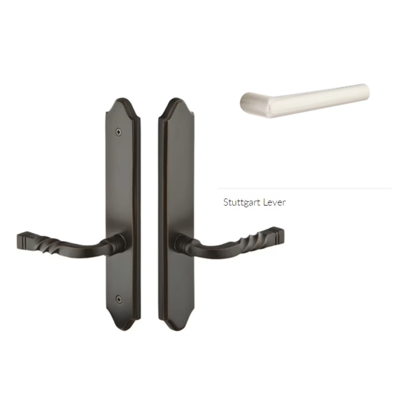 Emtek 1285STURH Multi Point C2 , Dummy Pair , Concord Style , 2 x 10-1/2 , Stuttgart Lever , RH