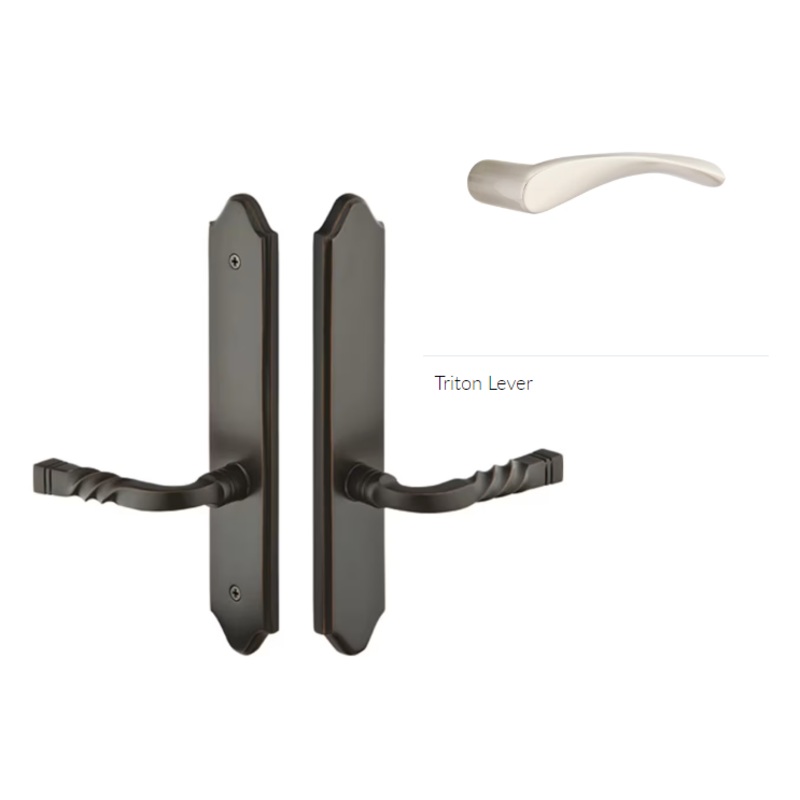 Emtek 1285TRTLH Multi Point C2 , Dummy Pair , Concord Style , 2 x 10-1/2 , Triton Lever , LH