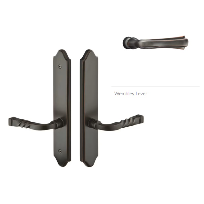 Emtek 1285WMLH Multi Point C2 , Dummy Pair , Concord Style , 2 x 10-1/2 , Wembley Lever , LH