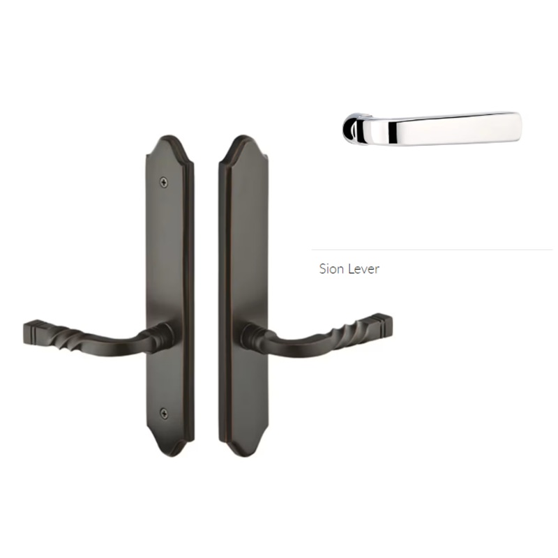 Emtek 1282SIORH Multi Point C2 , Non-Keyed Passage , Concord Style , 2 x 10-1/2 , Sion Lever , RH