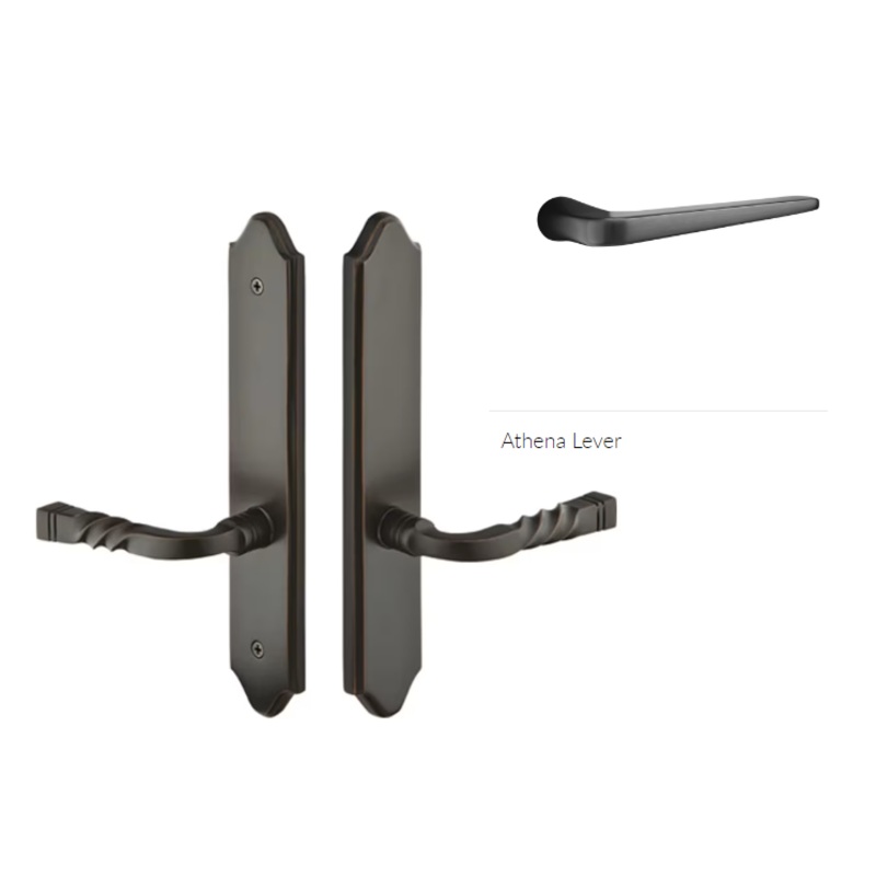 Emtek 1283ATNLH Multi Point C2 , Non-Keyed American T-turn IS , Concord Style , 2 x 10 , Athena Lever , LH