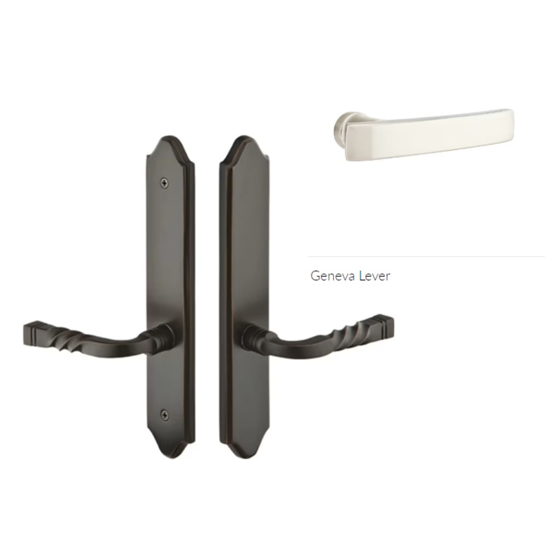 Emtek 1283GVLH Multi Point C2 , Non-Keyed American T-turn IS , Concord Style , 2 x 10 , Geneva Lever , LH