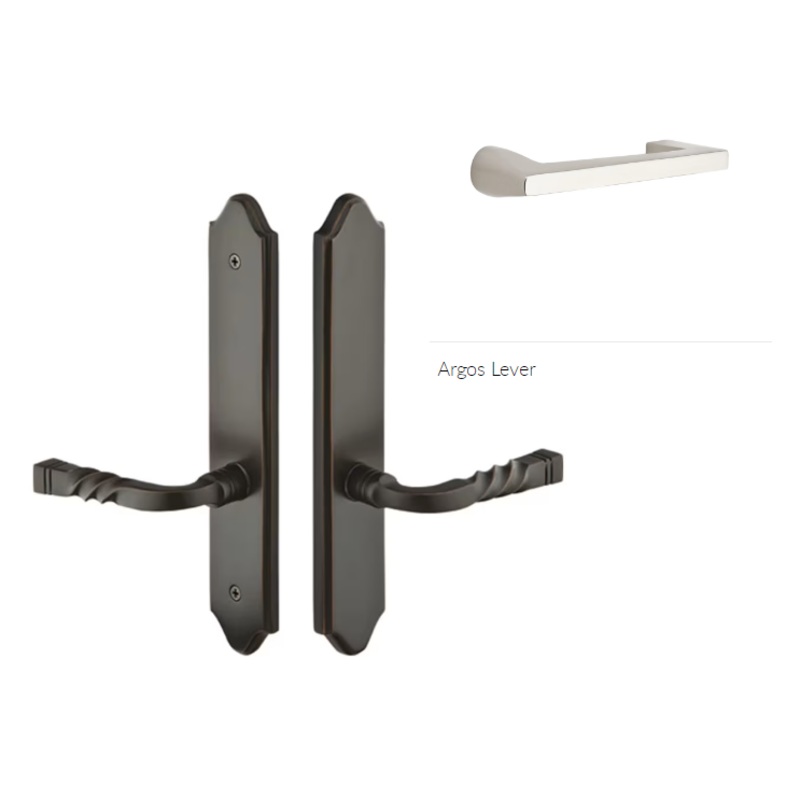 Emtek 1282AGRH Multi Point C2 , Non-Keyed Passage , Concord Style , 2 x 10-1/2 , Argos Lever , RH