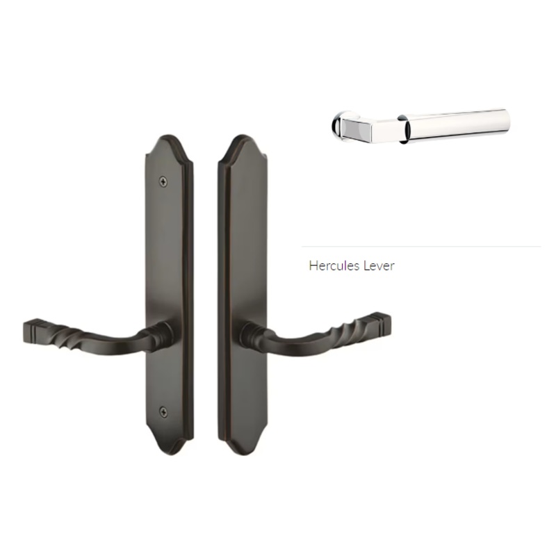 Emtek 1282HECLH Multi Point C2 , Non-Keyed Passage , Concord Style , 2 x 10-1/2 , Hercules Lever , LH