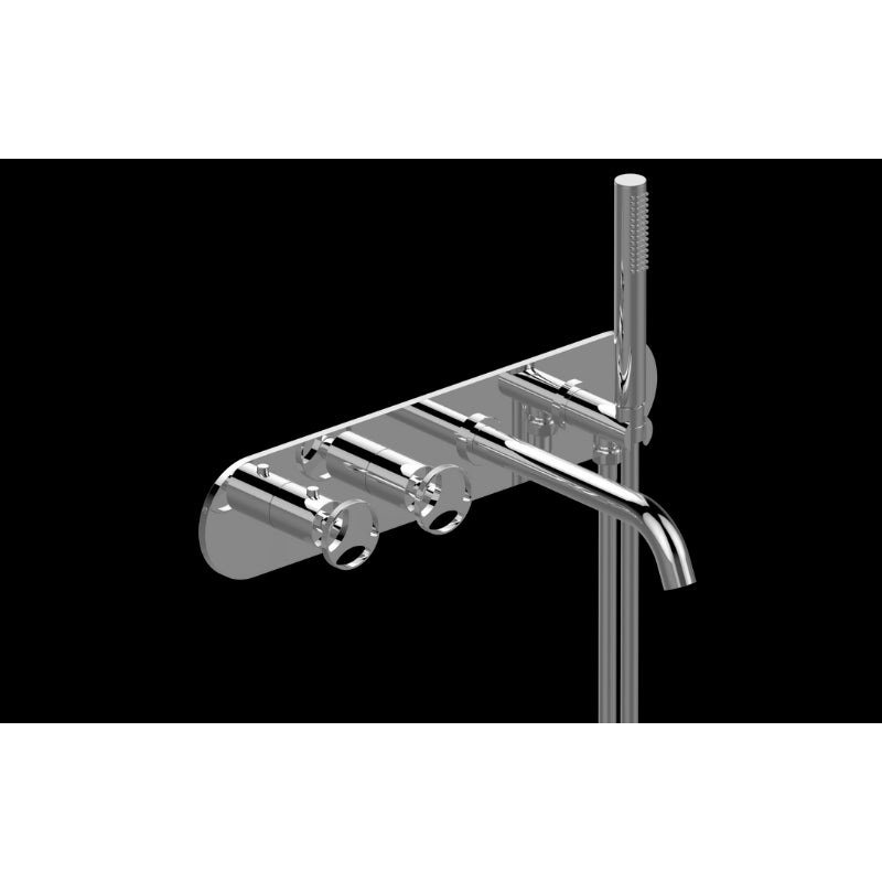 Graff GL7.690H-C19E0-T Wall-Mounted M-Series Thermostatic System – Tub Spout and Handshower