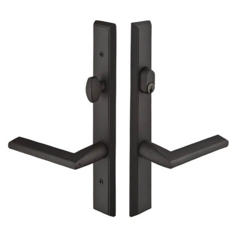 Emtek 1251MTRH Multi Point C2 , Keyed with American Cyl , Rectangular Style , 1-1/2 x 11 , Montrose Lever , RH