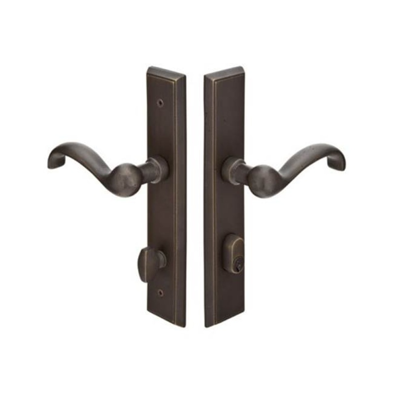 Emtek 1261YMRH Multi Point C2 , Keyed with American Cyl , Rectangular Style , 2 x 10 , Yuma Lever , RH