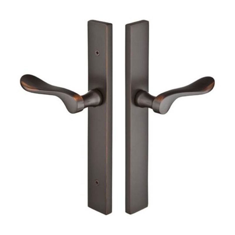 Emtek 11A3MERH Multi Point C1 , Non-Keyed American T-turn IS , Modern Style , 1-1/2 x 11 , Merrimack Lever , RH