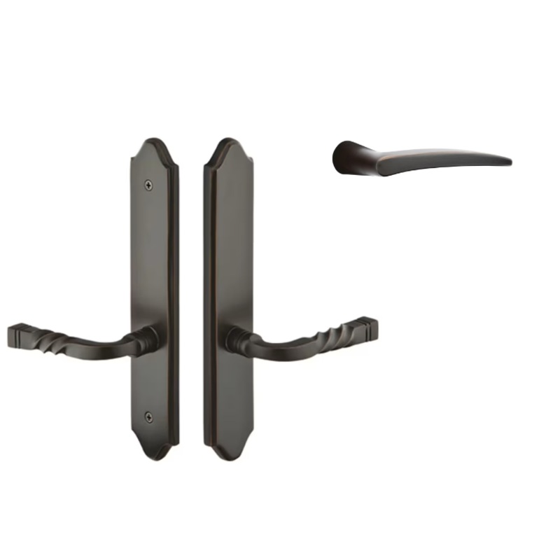 Emtek 1184POSLH Multi Point C1 , Non-Keyed Fixed Handle OS , Operating Handle IS , Concord Style , 2 x 10-1/2 , Poseidon Lever , LH