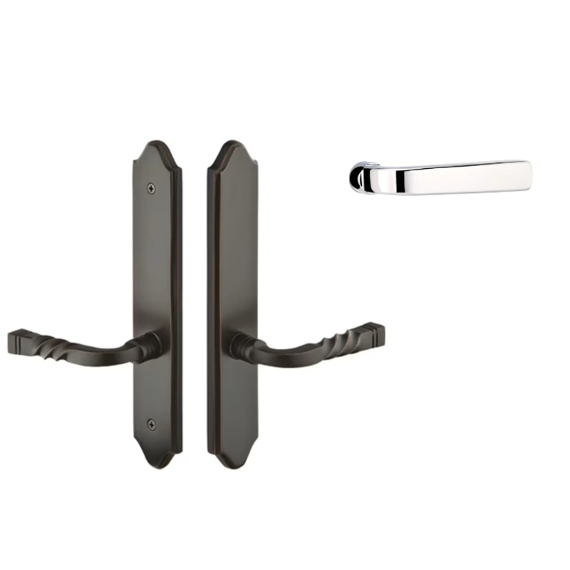 Emtek 1184SIOLH Multi Point C1 , Non-Keyed Fixed Handle OS , Operating Handle IS , Concord Style , 2 x 10-1/2 , Sion Lever , LH