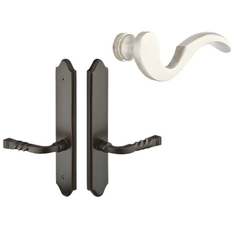 Emtek 1182CRH Multi Point C1 , Non-Keyed Passage , Concord Style , 2 x 10-1/2 , Cortina Lever , RH