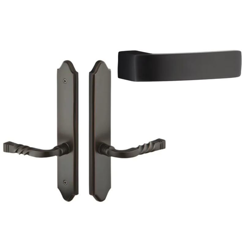 Emtek 1183BRLRH Multi Point C1 , Non-Keyed American T-turn IS , Concord Style , 2 x 10 , Breslin Lever , RH