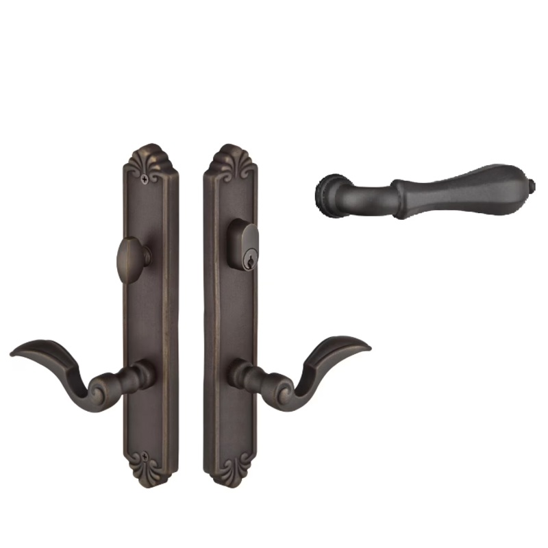 Emtek 1131OCLLH Multi Point C1 , Keyed with American Cyl , Tuscany Style , 1-1/2 x 11-1/8 , Octagon Lever , LH