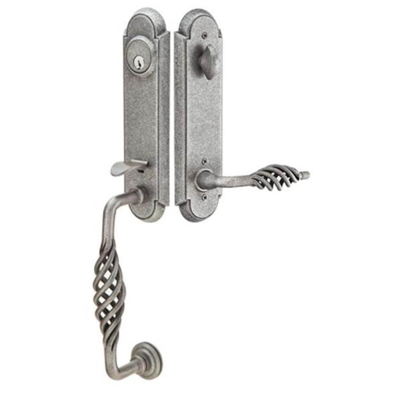 Emtek 1111YMLH Multi Point C1 , Keyed with American Cyl , Arched Style , 1-1/2 x 11 , Yuma Lever , LH