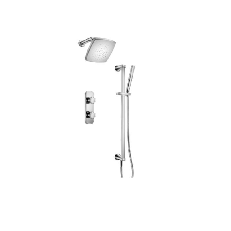 Isenberg 230.7350 Two Output Shower Set With Shower Head, Hand Held And Slide Bar