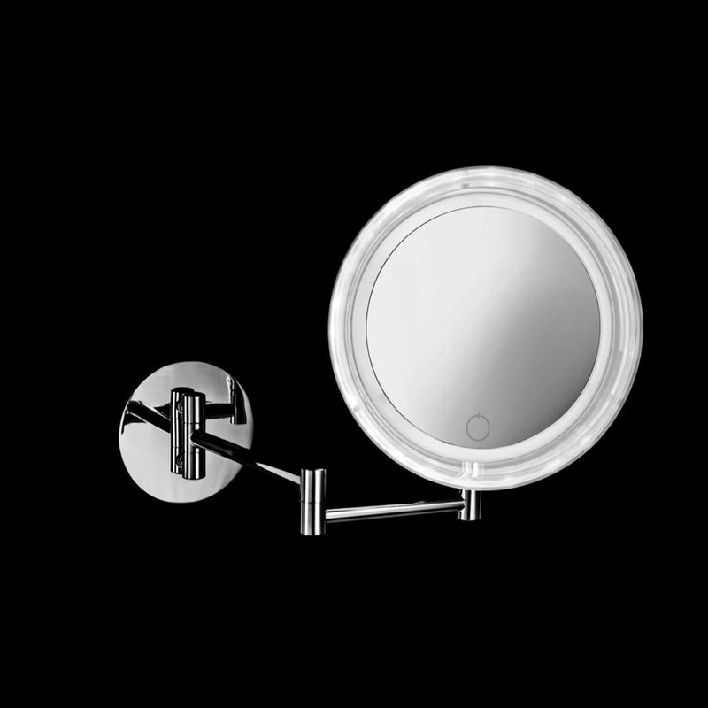Decor Walther 0121700 DW BS 17 TOUCH LED Cosmetic mirror illuminated – WM – Chrome for direct wiring – 5x Magnification