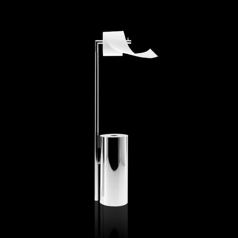 Decor Walther 0508200 DW STRAIGHT 9 Toilet paper holder – Chrome with reserve paper roll container
