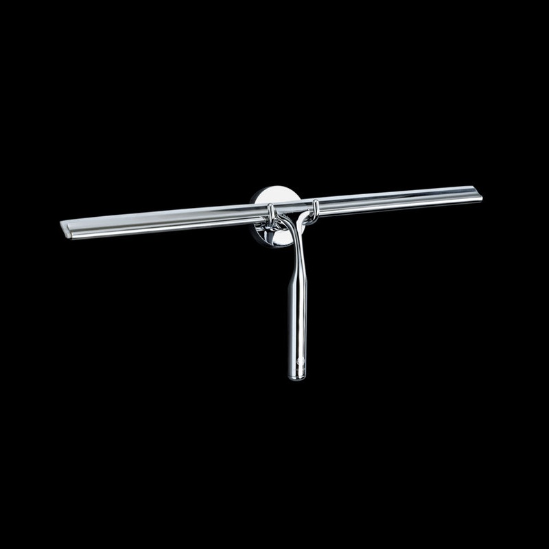 Decor Walther 0842800 DW QUICK XL Wiper – Chrome with wall holder and 1 spare rubberlip
