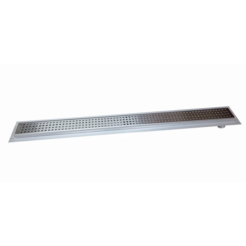 SereneDrains Linear Shower Drain Offset Outlet Traditional Square