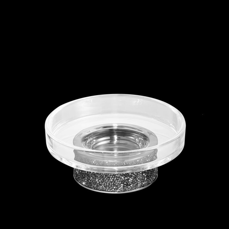 Decor Walther 09340 DW ROCKS STS Soap dish with soap dish made of KRISTALL – clear