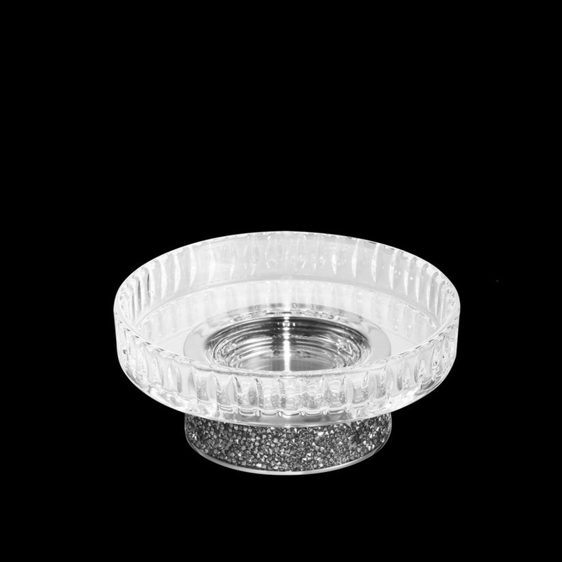 Decor Walther 09343 DW ROCKS STS Soap dish with soap dish made of KRISTALL – edged