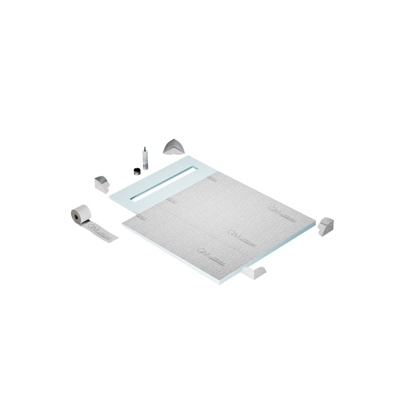 QM Drains SP40.33.200.32F Vertical – kai shower pan system – kit 40” curbless