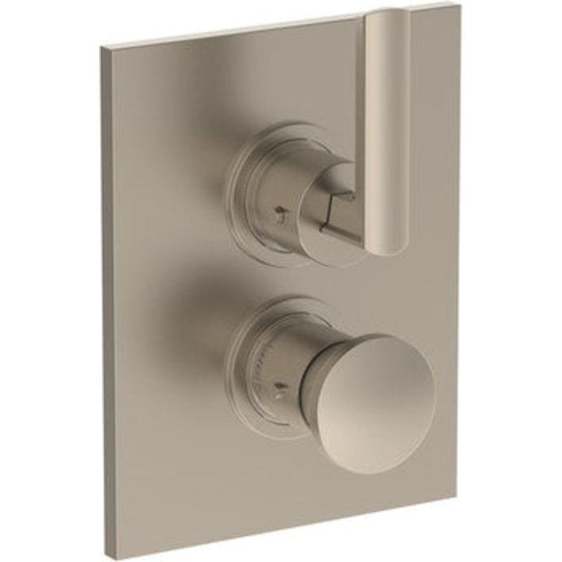 Watermark 64-T20-BR4 Brut Wall Mounted Thermostatic Shower Trim With Built-In Control 6-1/4 X 8