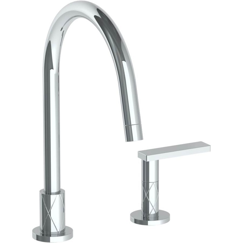Watermark 71-7.1.3G-LLD4 Lily Deck Mounted 2 Hole Gooseneck Kitchen Faucet
