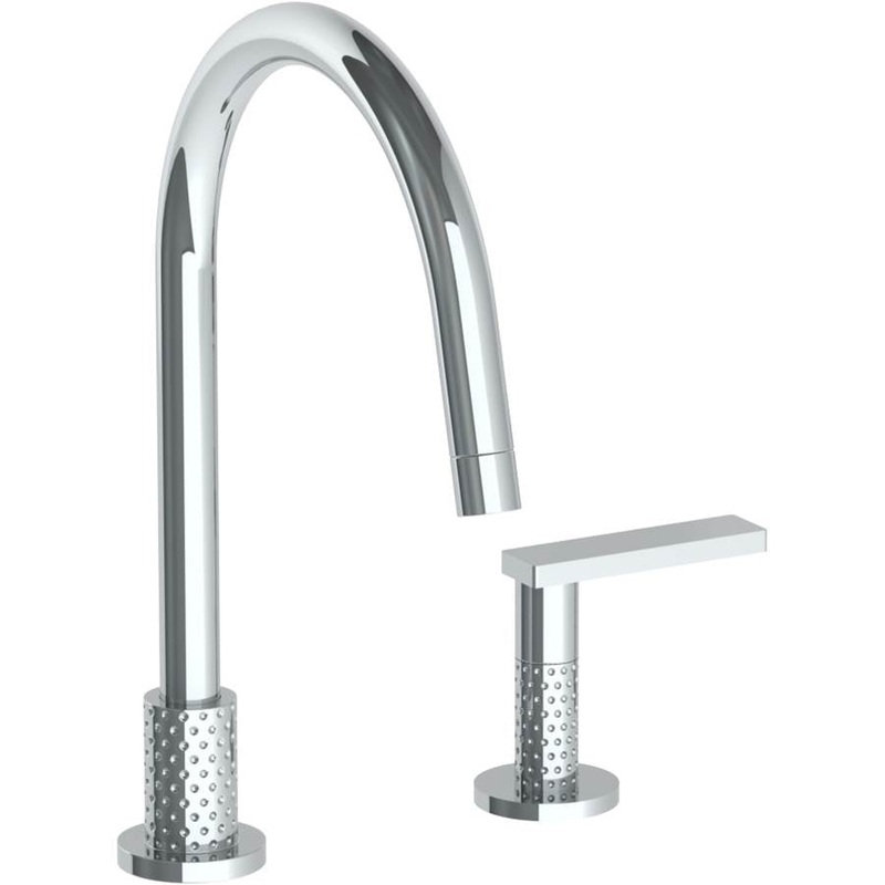 Watermark 71-7.1.3G-LLP5 Lily Deck Mounted 2 Hole Gooseneck Kitchen Faucet