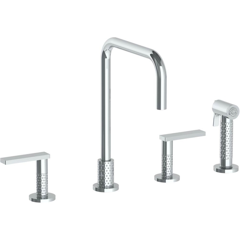 Watermark 71-7.1-LLP5 Lily Deck Mounted 4 Hole Square Top Kitchen Set – Includes Side Spray