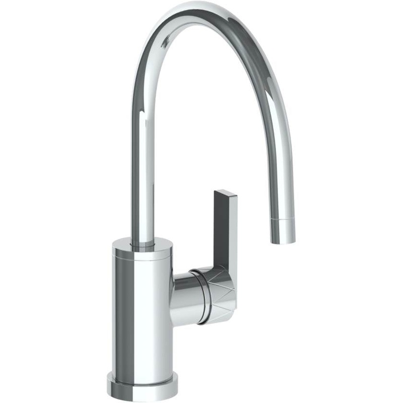 Watermark 71-7.3G-LLD4 Lily Deck Mounted 1 Hole Gooseneck Kitchen Faucet