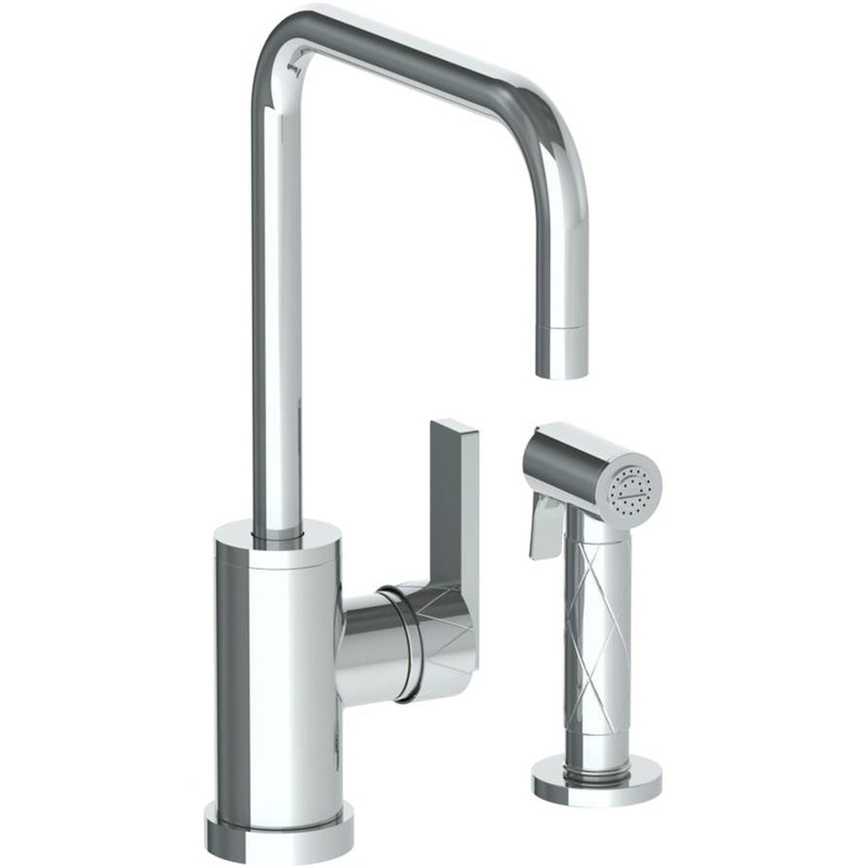 Watermark 71-7.4-LLD4 Lily Deck Mounted 2 Hole Square Top Kitchen Set – Includes Side Spray