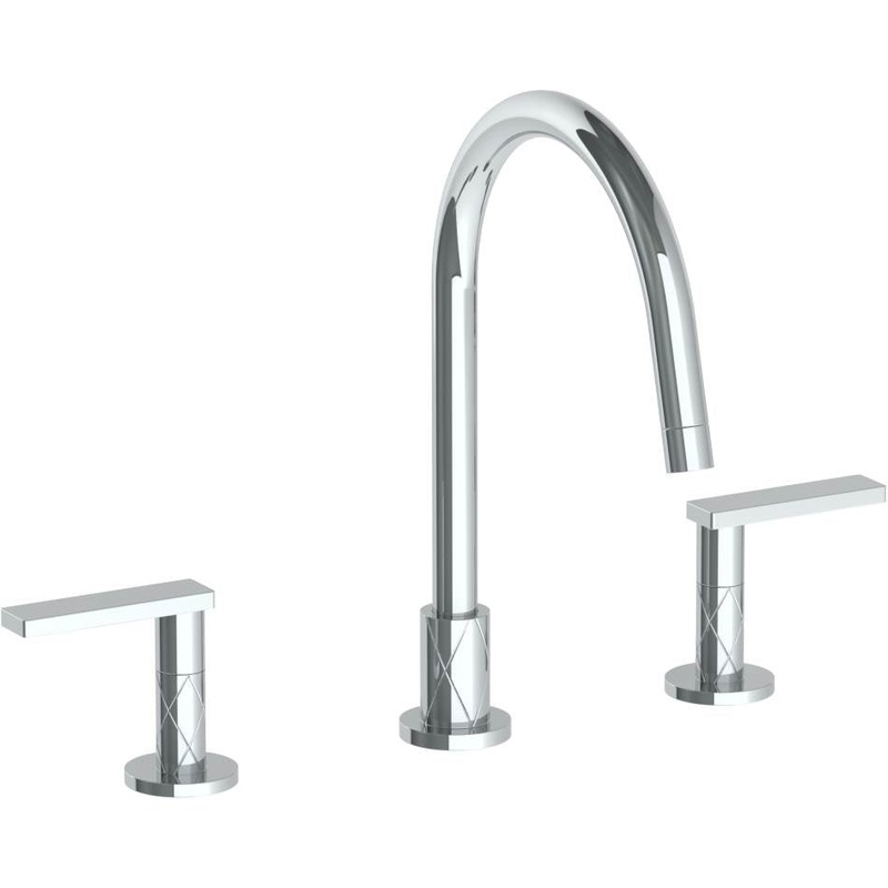 Watermark 71-7G-LLD4 Lily Deck Mounted 3 Hole Gooseneck Kitchen Faucet
