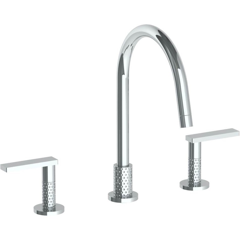 Watermark 71-7G-LLP5 Lily Deck Mounted 3 Hole Gooseneck Kitchen Faucet