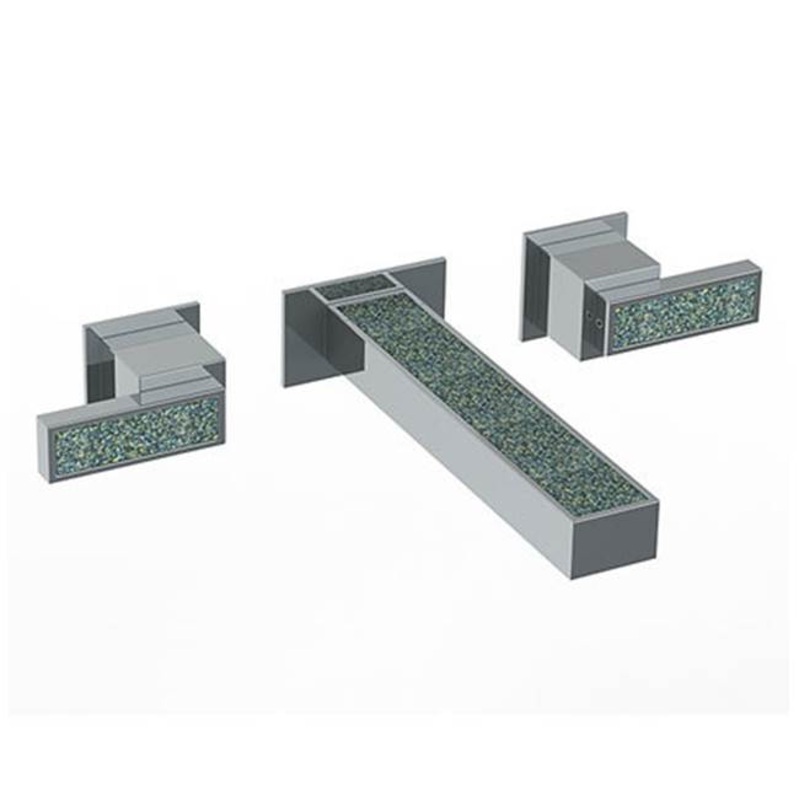 Watermark 97-2.2-J5 Jem Wall Mounted 3 Hole Lavatory Set With 7 1/8 CTC  Spout