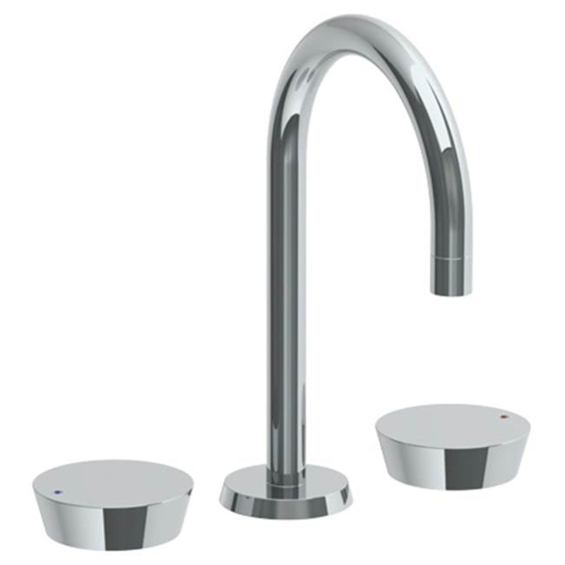 Watermark 36-2-BL1 Zen Deck Mounted 3 Hole Extended Gooseneck Lavatory Set
