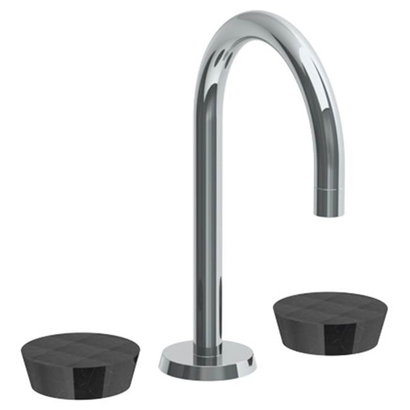 Watermark 36-2-NM Zen Deck Mounted 3 Hole Extended Gooseneck Lavatory Set