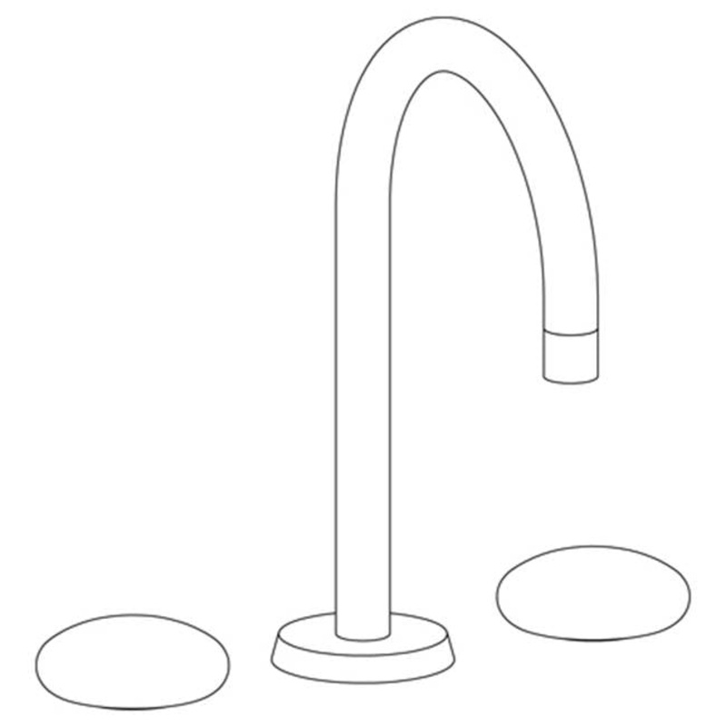 Watermark 36-2-WM Zen Deck Mounted 3 Hole Extended Gooseneck Lavatory Set