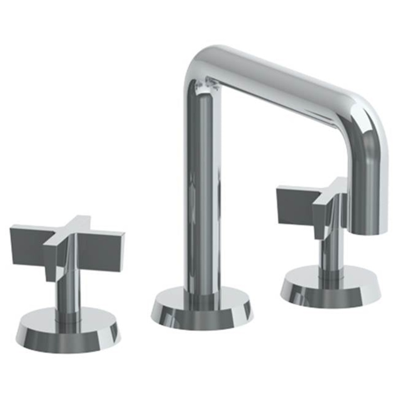 Watermark 37-8.26-BL3 Blue Deck Mounted 3 Hole Square Bath Set
