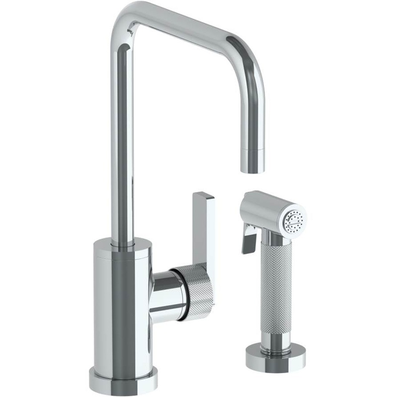 Watermark 70-7.4-RNK8 Rainey Deck Mounted 2 Hole Square Top Kitchen Set – Includes Side Spray