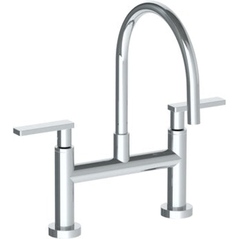 Watermark 70-7.5G-RNK8 Rainey Deck Mounted Bridge Gooseneck Kitchen Faucet