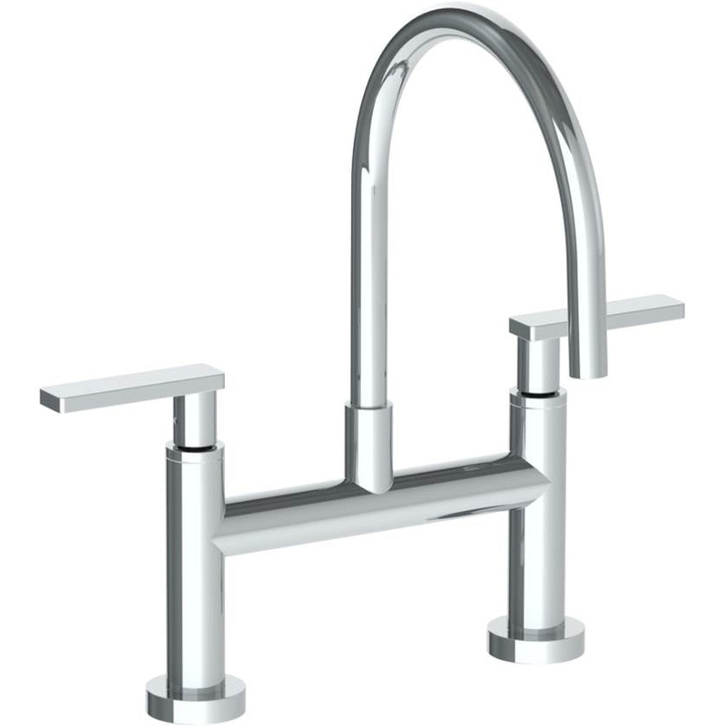 Watermark 70-7.5G-RNS4 Rainey Deck Mounted Bridge Gooseneck Kitchen Faucet