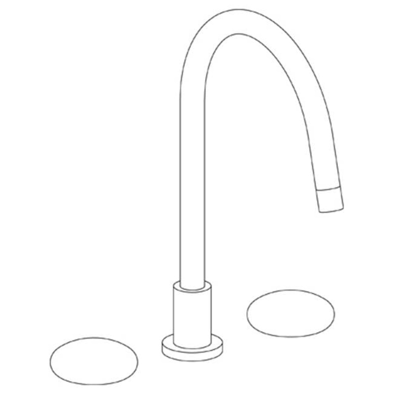 Watermark 36-7G-WM Zen Deck Mounted 3 Hole Gooseneck Kitchen Faucet