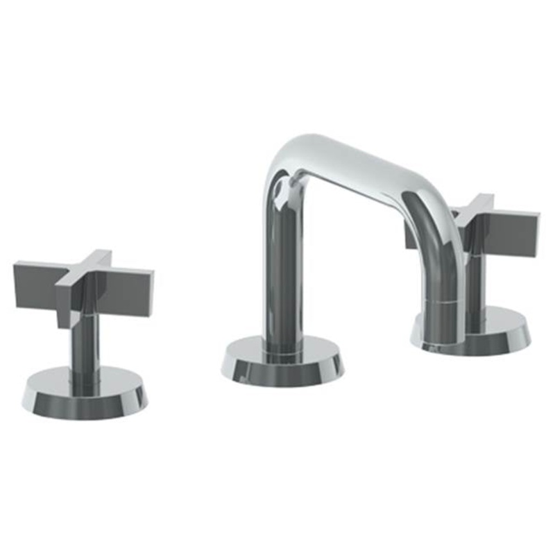 Watermark 37-2.17-BL3 Blue Deck Mounted 3 Hole Low Square Lavatory Set
