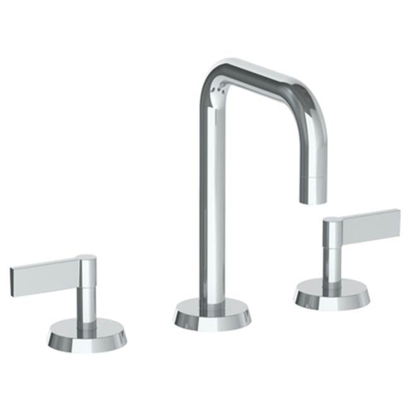 Watermark 37-2.18-BL2 Blue Deck Mounted 3 Hole Tall Square Spout Lavatory Set