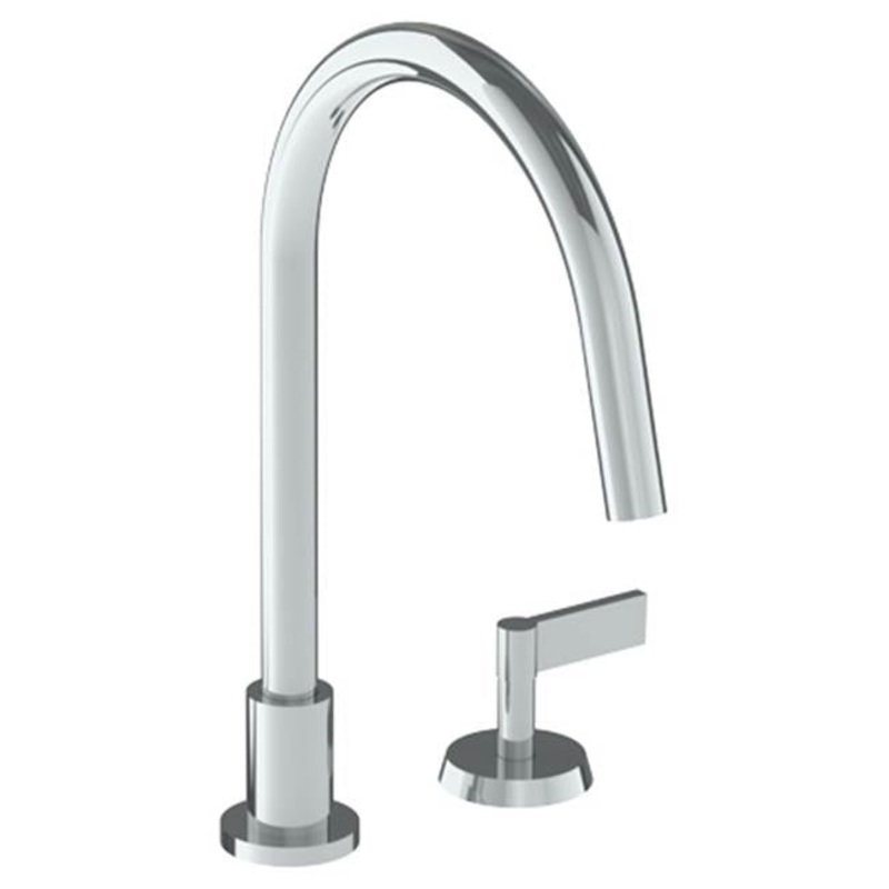 Watermark 37-7.1.3G-BL2 Blue Deck Mounted 2 Hole Gooseneck Kitchen Faucet